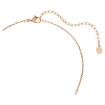 Constella pendant Round cut, Dancing stone, Pink, Rose gold-tone plated